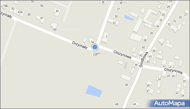 Ostrów Wielkopolski, Drzymały Michała, 116, mapa Ostrów Wielkopolski