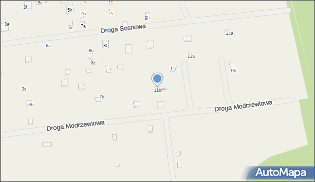 Oświno, Droga Modrzewiowa, 11b, mapa Oświno