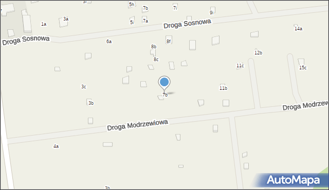 Oświno, Droga Modrzewiowa, 7b, mapa Oświno