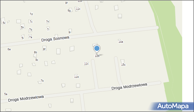 Oświno, Droga Sosnowa, 12b, mapa Oświno