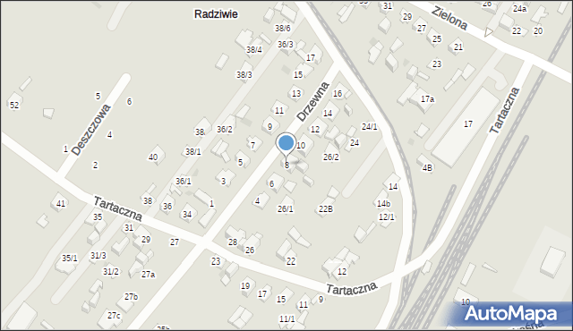 Płock, Drzewna, 8, mapa Płock