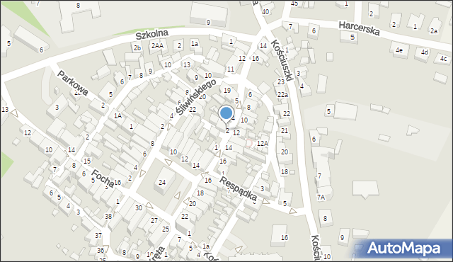 Poniec, Drożdżyńskiego, 2, mapa Poniec