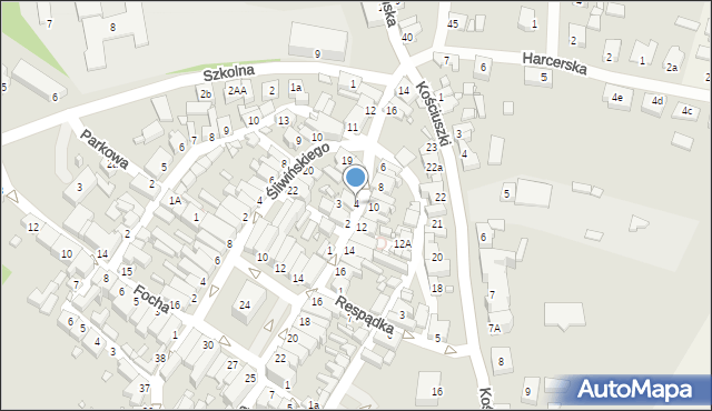 Poniec, Drożdżyńskiego, 4, mapa Poniec