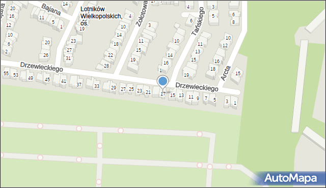 Poznań, Drzewieckiego Stefana, 17, mapa Poznania