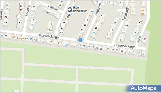Poznań, Drzewieckiego Stefana, 31, mapa Poznania