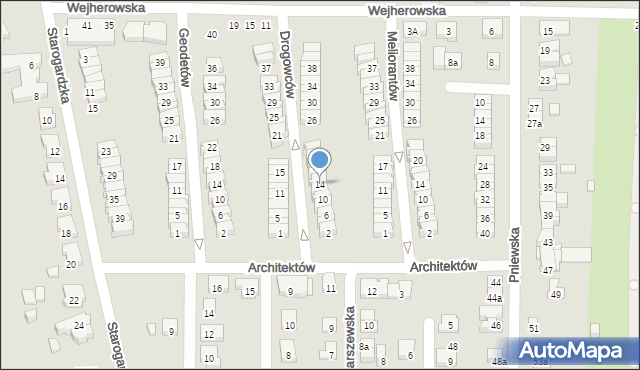 Poznań, Drogowców, 14, mapa Poznania