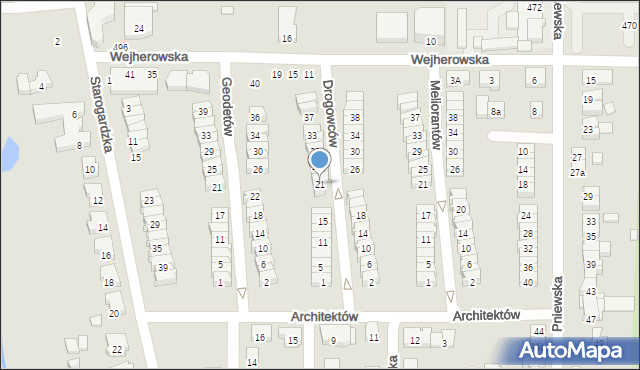 Poznań, Drogowców, 21, mapa Poznania