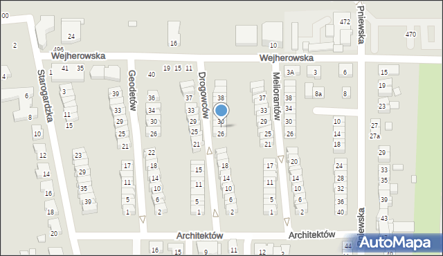 Poznań, Drogowców, 28, mapa Poznania