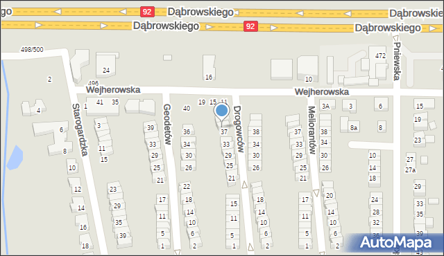 Poznań, Drogowców, 39, mapa Poznania