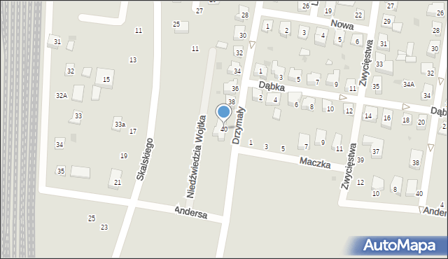 Pruszcz Gdański, Drzymały, 40, mapa Pruszcz Gdański