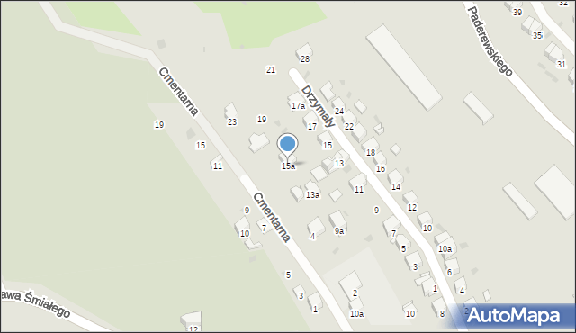 Przemyśl, Drzymały Wojciecha, 15a, mapa Przemyśla