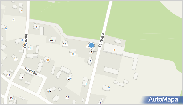 Przyborów, Drzewna, 7, mapa Przyborów