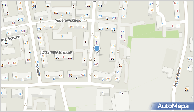 Pyskowice, Drzymały Michała, 2/1, mapa Pyskowice