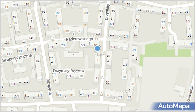 Pyskowice, Drzymały Michała, 3/2, mapa Pyskowice