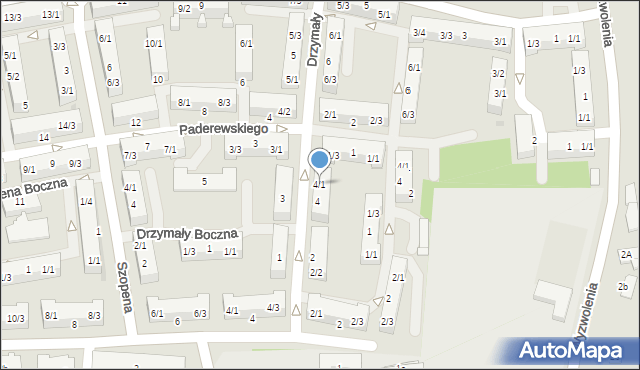 Pyskowice, Drzymały Michała, 4/1, mapa Pyskowice