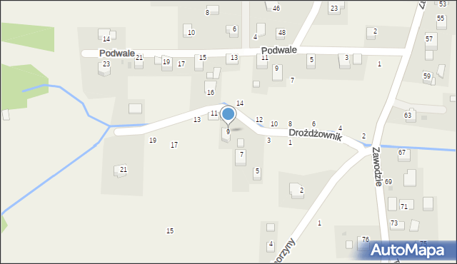 Radziszów, Drożdżownik, 9, mapa Radziszów