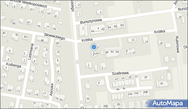 Rokitnica, Droga Juliusza Słowackiego, 17, mapa Rokitnica
