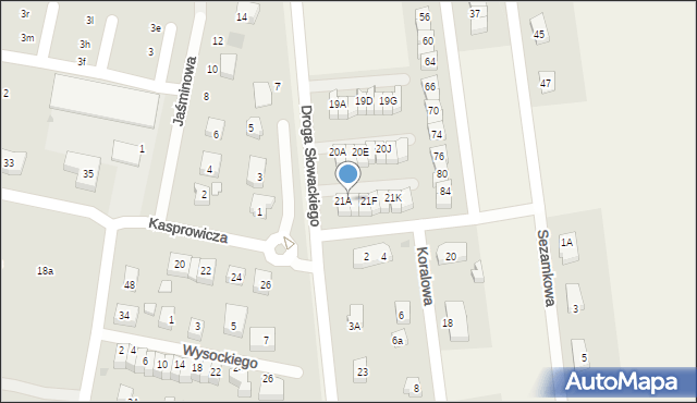 Rokitnica, Droga Juliusza Słowackiego, 21B, mapa Rokitnica