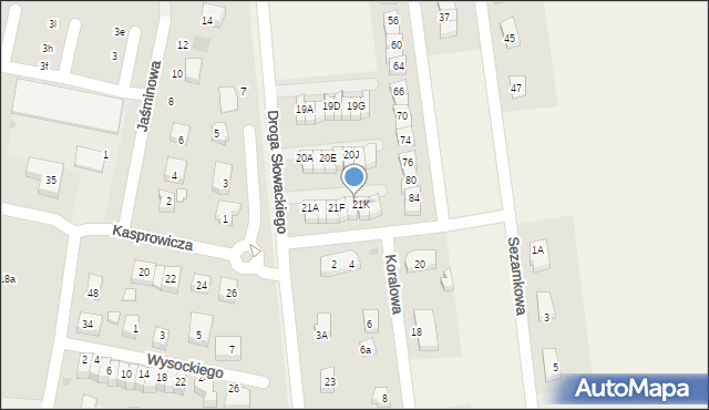 Rokitnica, Droga Juliusza Słowackiego, 21J, mapa Rokitnica