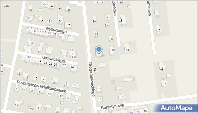 Rokitnica, Droga Juliusza Słowackiego, 24A, mapa Rokitnica