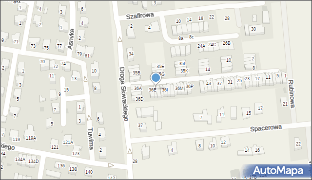 Rokitnica, Droga Juliusza Słowackiego, 36F, mapa Rokitnica