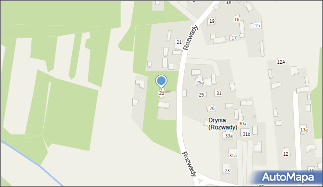 Rozwady, Drynia (Rozwady), 24, mapa Rozwady