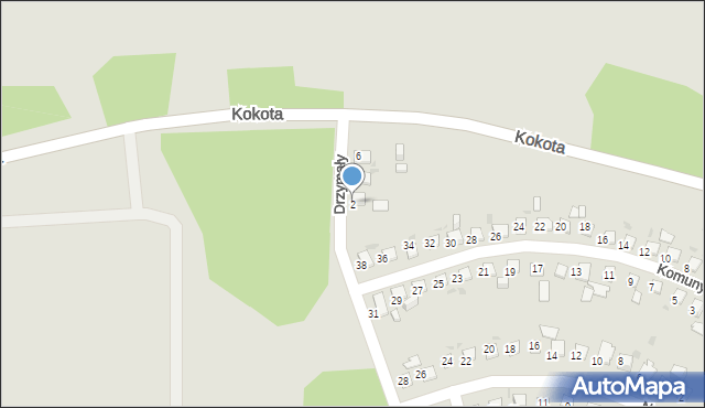 Ruda Śląska, Drzymały Wojciecha, 2, mapa Rudy Śląskiej