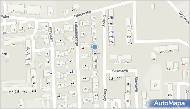 Siemianowice Śląskie, Dreyzy Józefa, 25, mapa Siemianowice Śląskie