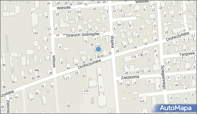 Siemiatycze, Drohiczyńska, 34, mapa Siemiatycze