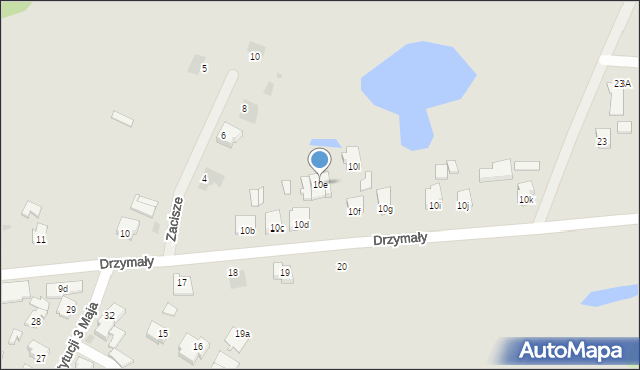 Słubice, Drzymały, 10e, mapa Słubice