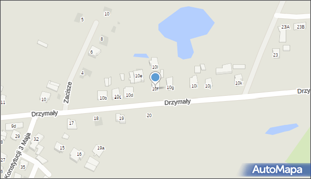 Słubice, Drzymały, 10f, mapa Słubice