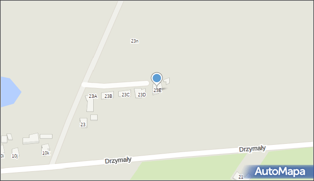 Słubice, Drzymały, 23E, mapa Słubice