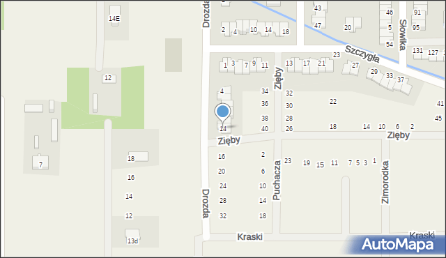 Stara Wieś, Drozda, 14, mapa Stara Wieś