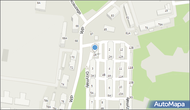 Świętochłowice, Drzymały Michała, 1A, mapa Świętochłowice