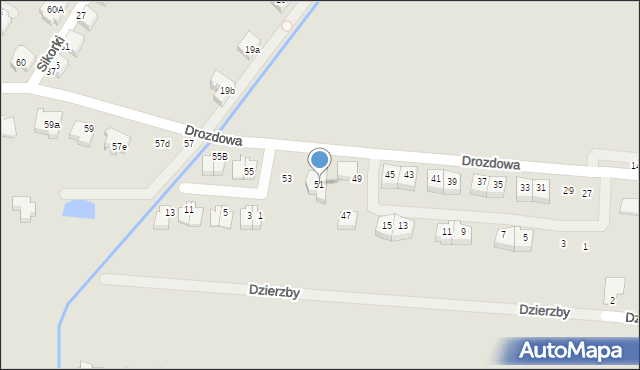 Szczecin, Drozdowa, 51, mapa Szczecina