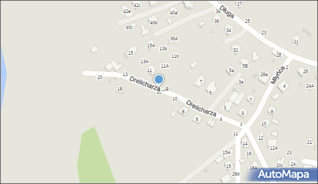 Tuchów, Drelicharza Władysława, mjr., 12, mapa Tuchów