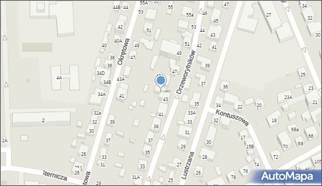 Warszawa, Drzeworytników, 43A, mapa Warszawy
