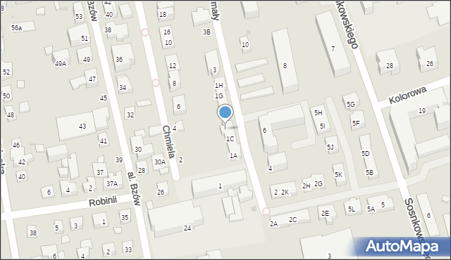 Warszawa, Drzymały Michała, 1D, mapa Warszawy
