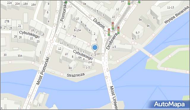 Wrocław, Drobnera Bolesława, 2, mapa Wrocławia