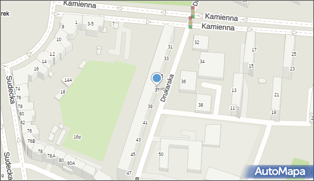 Wrocław, Drukarska, 37, mapa Wrocławia