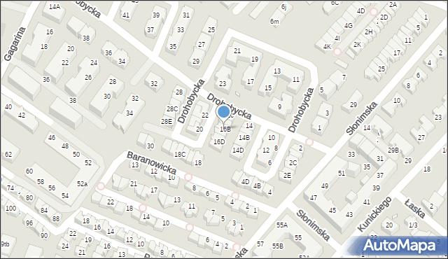 Wrocław, Drohobycka, 16B, mapa Wrocławia