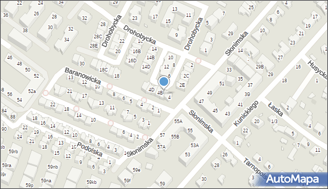 Wrocław, Drohobycka, 4A, mapa Wrocławia