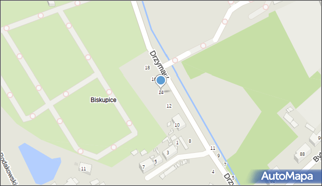 Zabrze, Drzymały Wojciecha, 14, mapa Zabrza