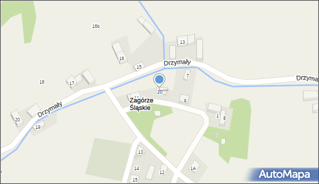 Zagórze Śląskie, Drzymały Michała, 10, mapa Zagórze Śląskie