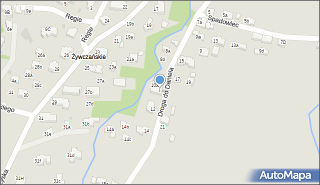 Zakopane, Droga do Daniela, 10b, mapa Zakopanego