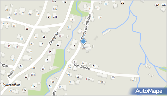 Zakopane, Droga do Daniela, 3a, mapa Zakopanego