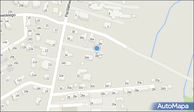 Zakopane, Droga do Olczy, 34c, mapa Zakopanego