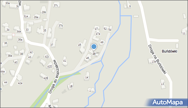 Zakopane, Droga do Walczaków, 48, mapa Zakopanego