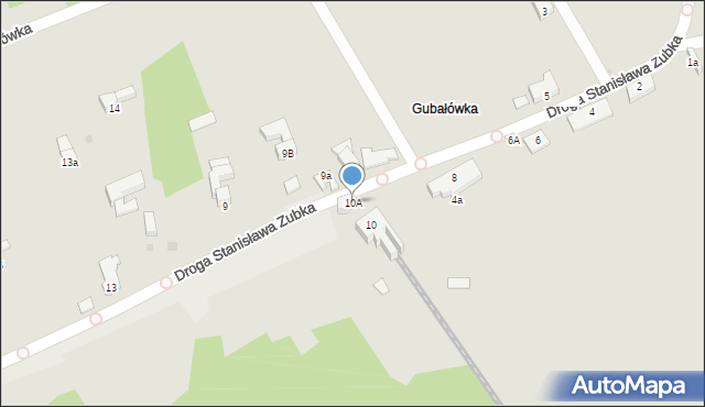 Zakopane, Droga Stanisława Zubka, 10A, mapa Zakopanego