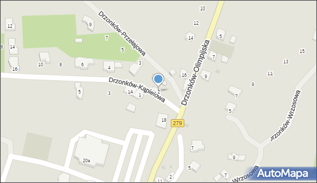 Zielona Góra, Drzonków-Kąpielowa, 2, mapa Zielona Góra